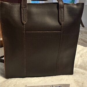 Portland Leather Dark Brown Tote Bag